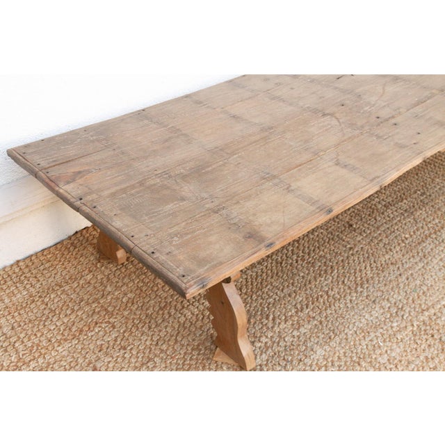 Brown 74" Long Antique Heritage Teak Coffee Table For Sale - Image 8 of 9