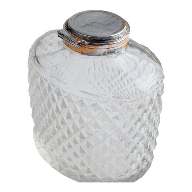 Antique Victorian Cut Glass Perfume Bottle For Sale