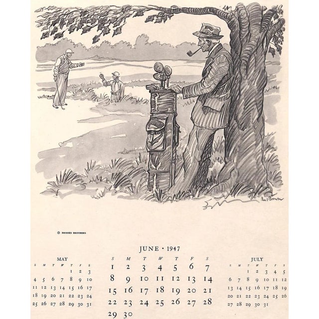 Paul Brown 1947 Calendar for Brooks Brothers For Sale - Image 11 of 15