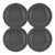 Crow Canyon Home Enamelware, Stinson Speckle 8" Flat Salad Plates in Grey - Set of 4 For Sale