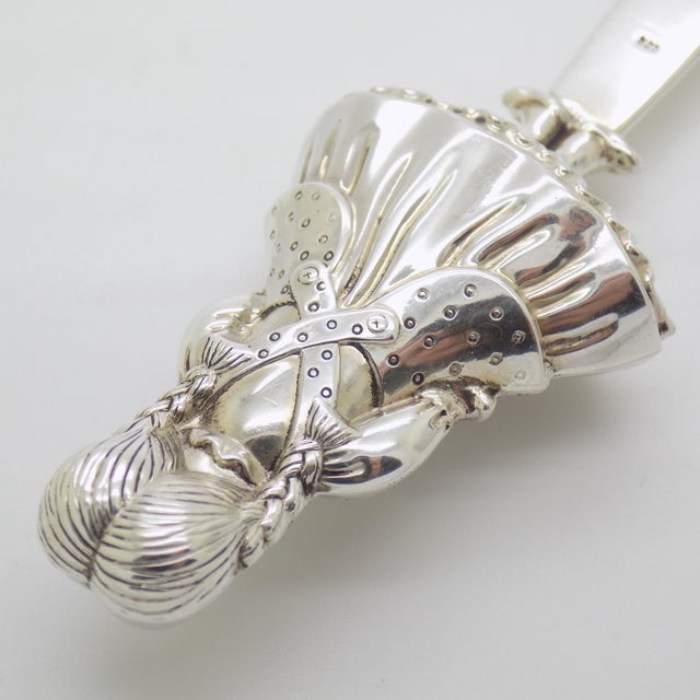 Silver Vintage Italian Handmade Genuine Sterling Silver 925 Feeding Spoon with Little Girl, 1970s For Sale - Image 8 of 16