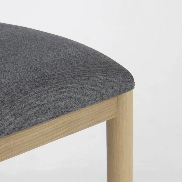 2020s Heidi Teak & Dark Grey Boucle Counter Stool For Sale - Image 5 of 6