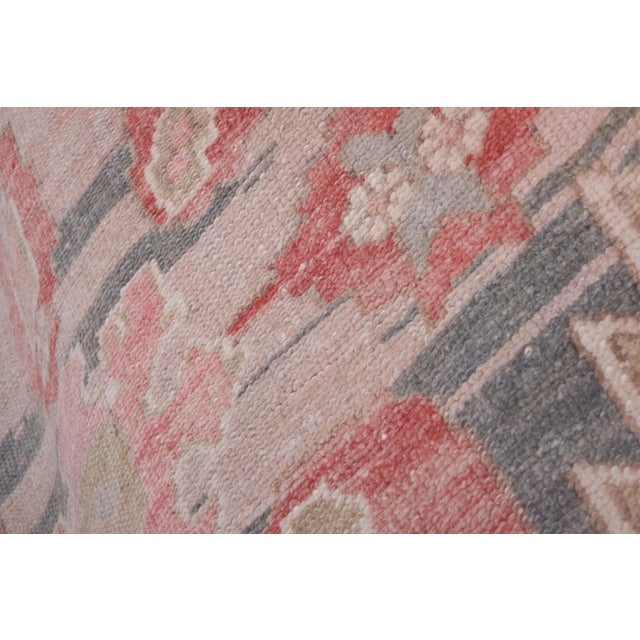 1960s Vintage Turkish Oushak Extra Long and Wide Runner - Stair Tread For Sale - Image 9 of 13