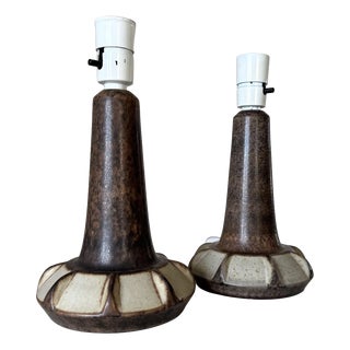 Handmade Table Lamps by Marianne Starck for Michael Andersen & Son, Denmark, 1970s, Set of 2 For Sale