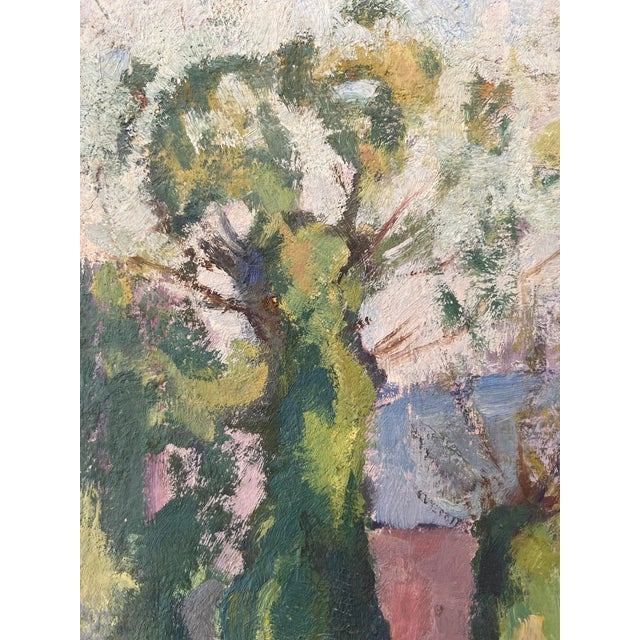 Arthur Morard, Paysage de campagne avec vue sur le Jura Suisse, 1978, Oil on Canvas For Sale - Image 7 of 11