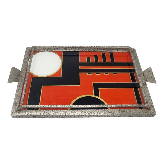 Art Deco Geometric Tray, France, 1930s For Sale