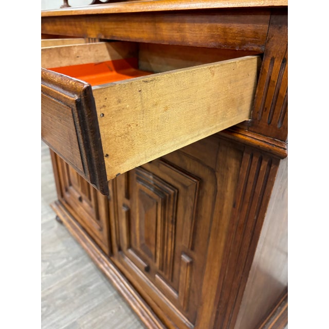 Antique French Renaissance Revival Henri II Style Two-Piece Buffet Deux Corps For Sale - Image 13 of 18