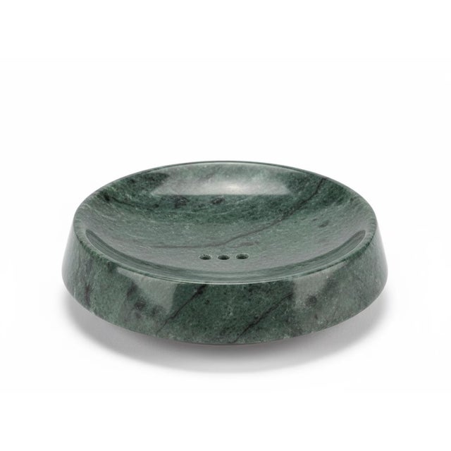 Verde Marble Bath Accessory Set, 5 Pieces For Sale - Image 4 of 7