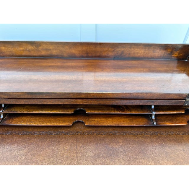 Wood Theodore Alexander Baroque Style Tressle Desk For Sale - Image 7 of 12