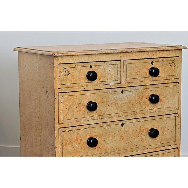 Wood English 19th Century Chest of Drawers For Sale - Image 7 of 16