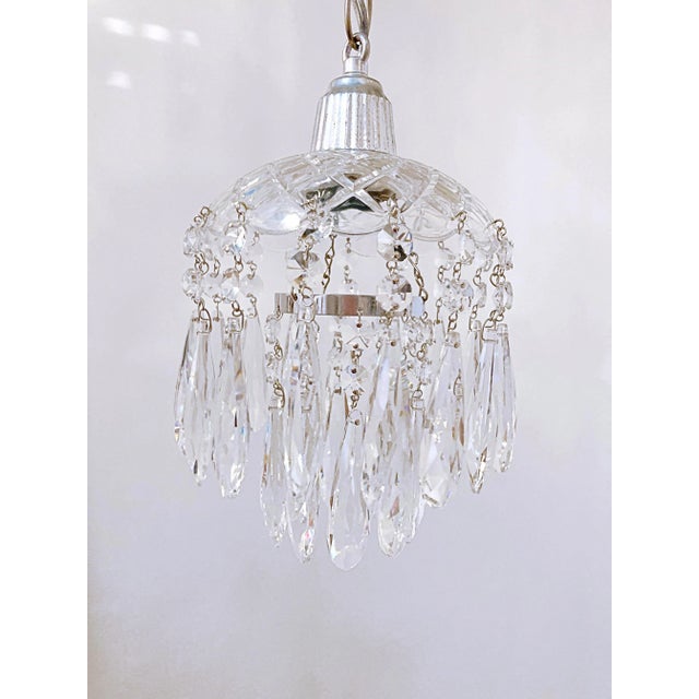 Vintage Layered Chandelier With Cut Glass Dish For Sale In New York - Image 6 of 6