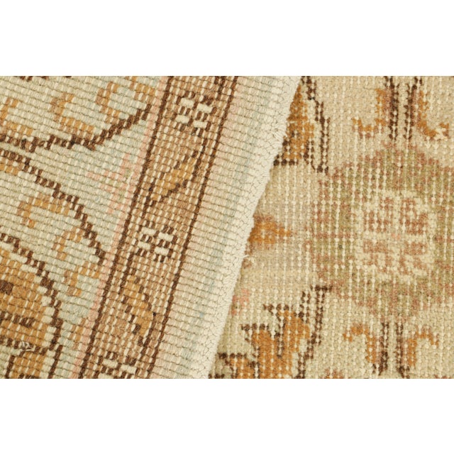 Textile Vintage Turkish Runner in Blue, With Herati Floral Patterns, From Rug & Kilim For Sale - Image 7 of 7