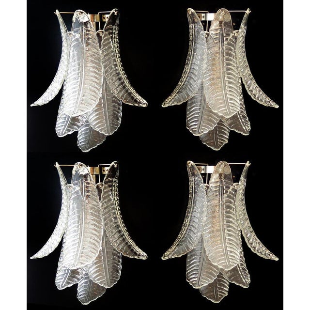 Mid-Century Italian Murano Glass Sconces, 1990s, Set of 4 For Sale - Image 6 of 7