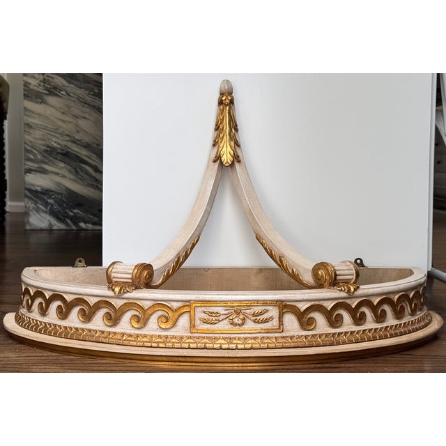 Hollywood Regency Dorothy Draper Style Large Scale Wall Mounted Shelf For Sale - Image 14 of 18