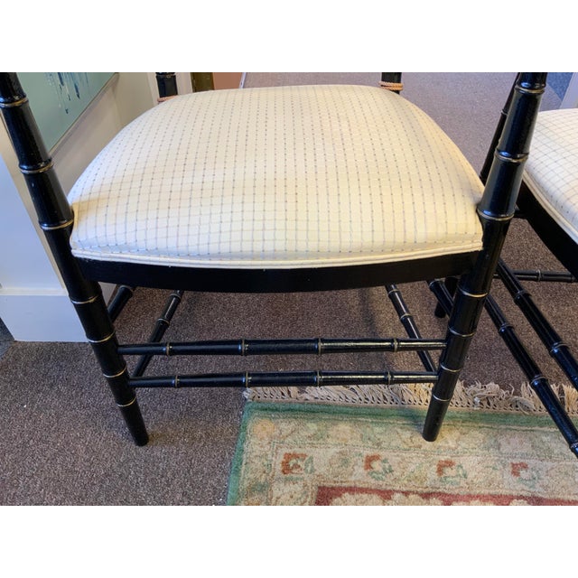 20th Century Faux Bamboo Chairs, Pair For Sale - Image 10 of 16