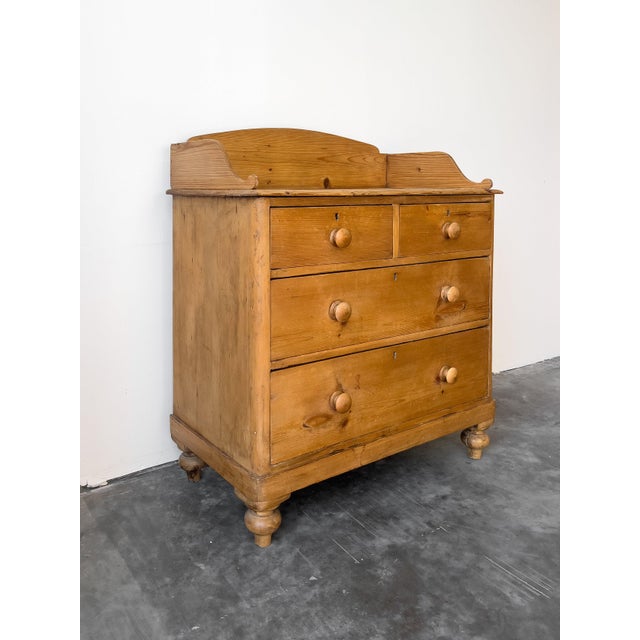 Antique Chest of Drawers | Dresser With Gallery Back For Sale - Image 4 of 11