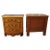 Italian 1980s Pair of Italian Wood and Bronze Nightstands For Sale - Image 3 of 8