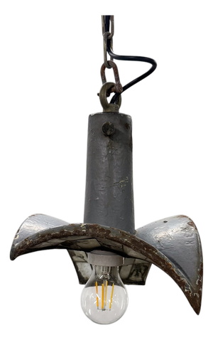 Vintage Industrial Mirrored Pendant Light by Esla, 1920s