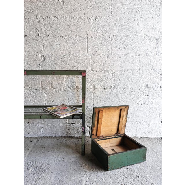 Vintage Industrial Shelf in Metal, 1950s For Sale - Image 13 of 15