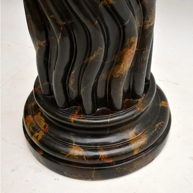 Black Large Marble Effect Columns, 1970, Set of 2 For Sale - Image 8 of 11