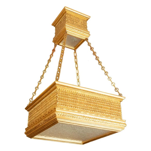 Large Two-Tier Giltwood Pendant by Carlos Villegas For Sale - Image 11 of 11