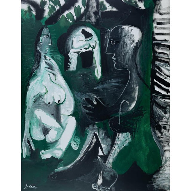 Pablo Picasso (1881-1973) Le Déjeuner sur l'herbe (The Luncheon on the Grass) Original color poster after a 1961 painting...