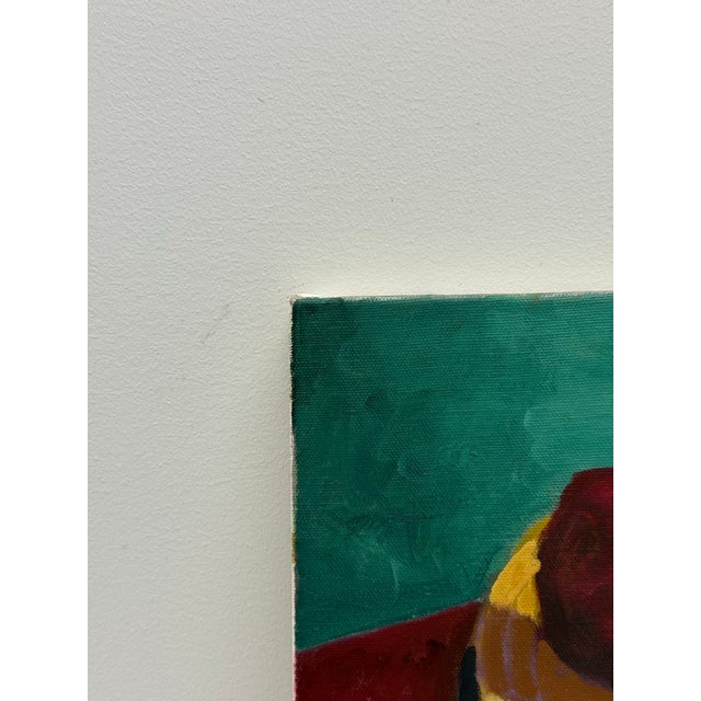 1990s 1990s Original Colorful Still Life Painting of Fruits & Vegetables For Sale - Image 5 of 8