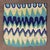 Blue Handmade Blue Chevron Wavy Designer Pillow Cover 22 in Square Made in Usa Blue For Sale - Image 8 of 8