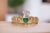 Contemporary The Naas: Irish Made Designer Signed Green Agate and Natural Diamond Claddagh Ring For Sale - Image 3 of 11