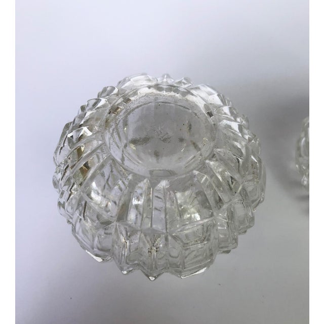 Mid 20th Century Pair Czech Perfume Flaçon Bottles Intaglio Stoppers For Sale - Image 5 of 5