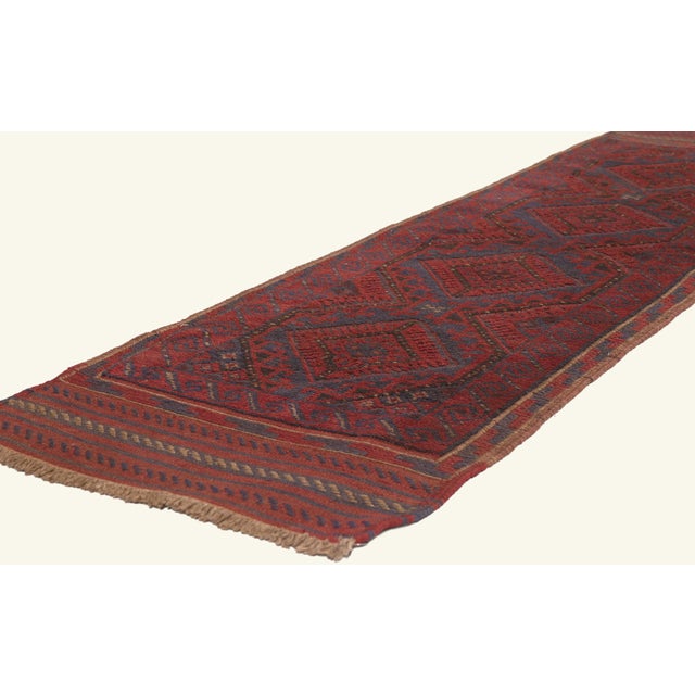 79754 Antique Afghani Baluch Rug, 02'01 x 07'10. The Nomadic Legacy: An Antique Afghani Baluch Masterpiece of Tribal...