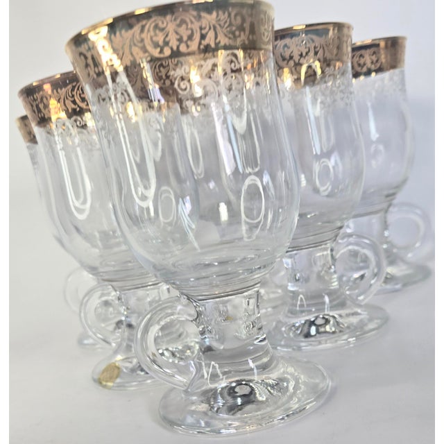 Art Deco Vintage Gold Embossed Irish Coffee Mugs- Set of Eight For Sale - Image 3 of 16