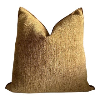 French Cotton Chenille Pillow With Down Insert For Sale