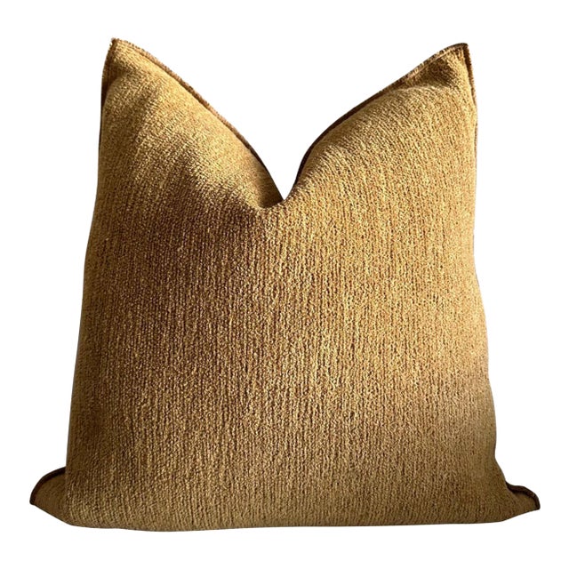 French Cotton Chenille Pillow With Down Insert For Sale