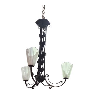 1950s Art Deco Chandelier For Sale