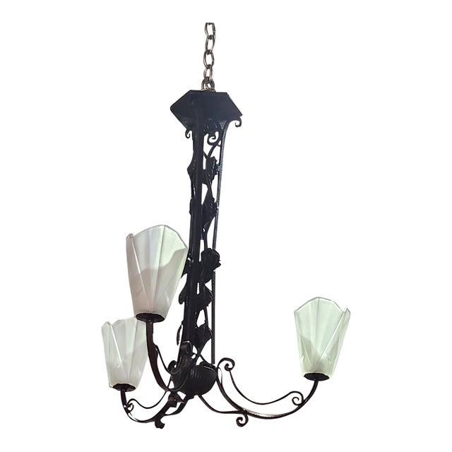 1950s Art Deco Chandelier For Sale