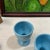 Mid-Century Modern 1970s Collection of Blue Frankoma Lazy Bones Ceramic Cups- Set of 4 For Sale - Image 3 of 8