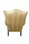 1910s Cream & Yellow Silk Wing Chair For Sale - Image 4 of 5