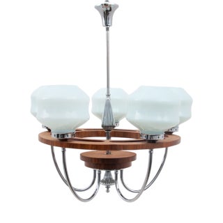 Art Deco Chandelier, Poland, 1950s For Sale