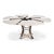 Transitional Round Dining Table, Medium - White Oak With Iron Pedestal For Sale In Raleigh - Image 6 of 11
