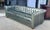 Wood 1960s Distressed Olive Green Chesterfield Leather Sofa With Tufted Back & Bun Feet For Sale - Image 7 of 11