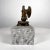 Early 20th Century Antique Vintage Cut Crystal Inkwell Brass Eagle Top For Sale - Image 5 of 10