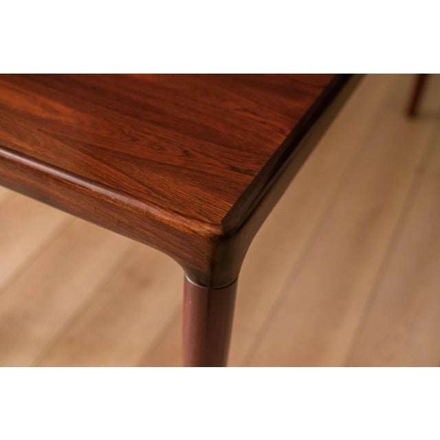Red Vintage Danish Rosewood Extension Dining Table For Sale - Image 8 of 10