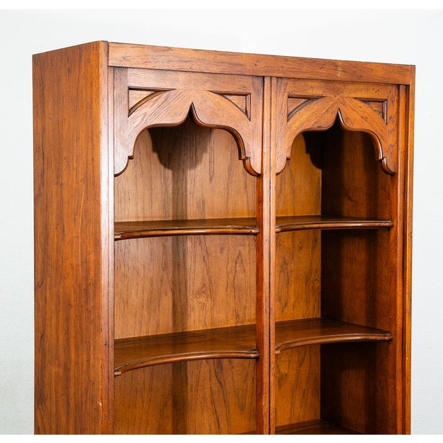 Mid Century Modern Bookshelf Cabinet Drexel Esperanto Book Shelf Doors Shelving For Sale - Image 9 of 12