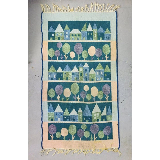 Mid-Century Modern Applied Art Rug, 1960s For Sale - Image 3 of 8