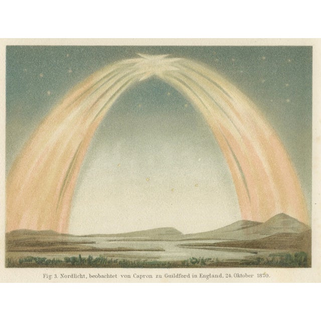 Paper Aurora Borealis in Four Scientific Views by Meyers, 1900 For Sale - Image 7 of 9