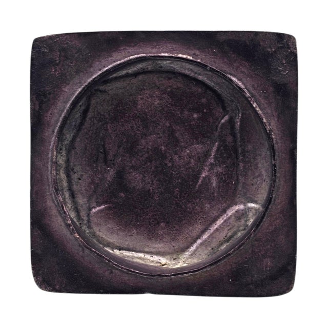 Vintage Chinese Bamboo-Form Cast Metal Teapot Sculpture With Relief Motifs (7.5") For Sale - Image 15 of 16