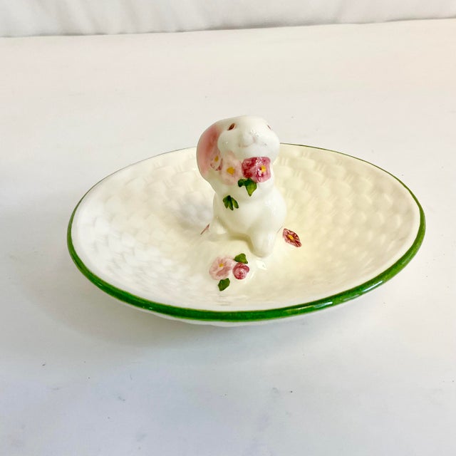 Figurative 1993 Vintage Americans Whimsical Bunny Figurine Trinket Ring Dish - Easter For Sale - Image 3 of 11