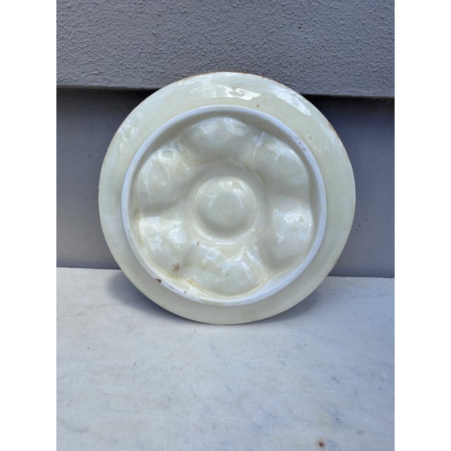 French 19th Century Majolica Fish Heads Oyster Plate Onnaing For Sale - Image 3 of 3