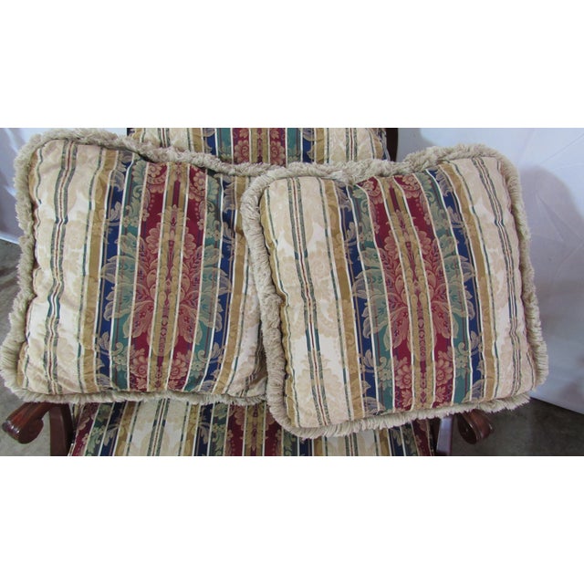Traditional Pair of 1980s Thomasville Club Chairs Designer French For Sale - Image 3 of 7
